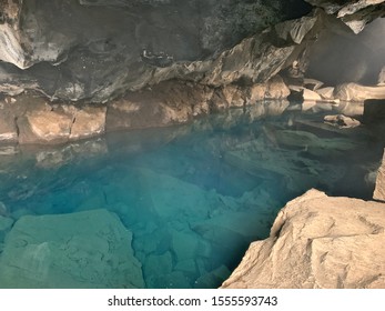 Grjótagjá, A Small Lava Cave Near Lake Mývatn In Iceland