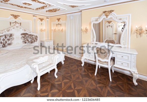 Small Luxury Bedroom Bath Expensive Furniture Royalty Free