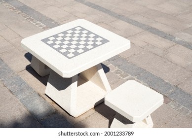 Small Marble Chess Board Outdoors