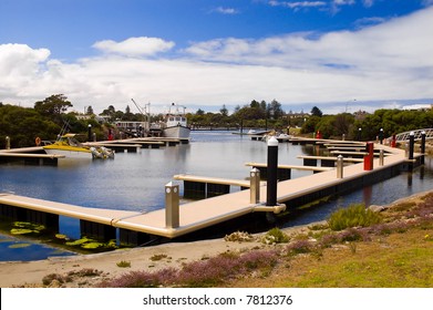 Small Marina At Robe, South Australia.