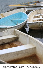 small moared boats