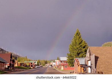 Small Montana Town Sports Rainbow After Rain