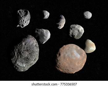 A Small Moons Solar System Poster - Powered by Shutterstock