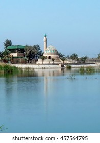 Small Mosque On The Banks Of An Artificial Lake On A Former Baath Party Compound In Baghdad, Iraq