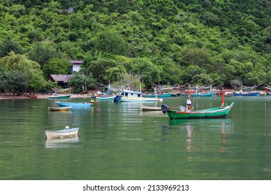 The Small Motorboat Stop On The Sea