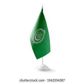 Small national flag of the Arab League on a white background