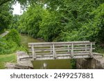 The small old canal to Cuyahoga river at the forest at Cuyahoga Valley National Park, Ohio, USA.
