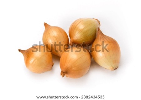 small onion pekoros on white background