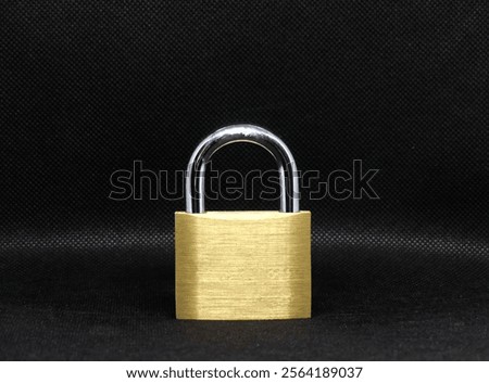 Small Padlock in black background