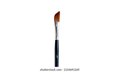Small paintbrush with black handle on white background, art concept, brush - Shutterstock ID 2154691269