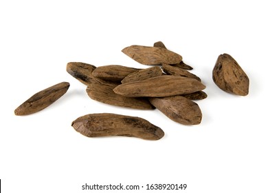 Small Pieces Of Oud Fragrance Wood Isolated On White