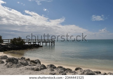 A small pier at Sunset Park in Key Colony Beach, Florida, USA