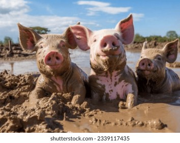 small pig in mud play in look so cute this animal like mud so play in 