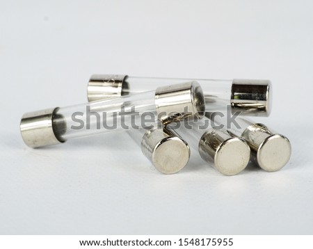 small pile of clear electrical fuses 商業照片 © 