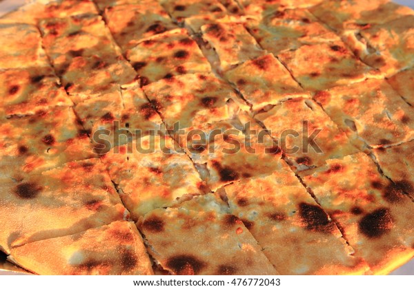 Small Pizzas Wedding Reception Refreshments Guests Stock Photo