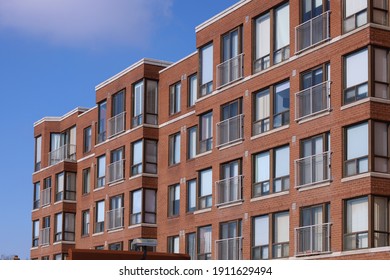 Small Plain Brown Brick Apartment Building