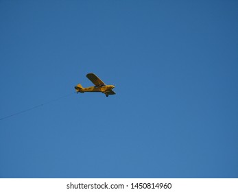 Small plane at the sky