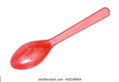 Small Plastic Ice Cream Spoon Isolated Stock Photo 455148454 