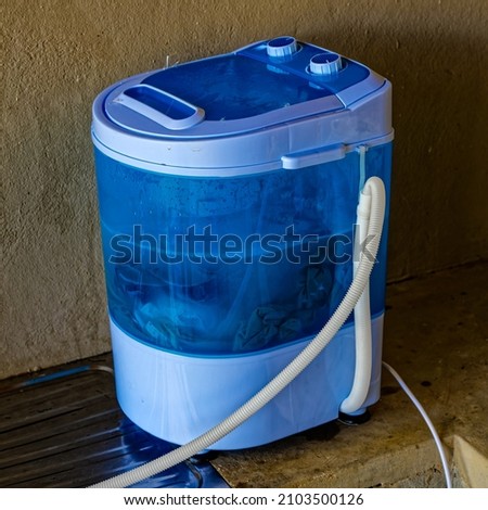 Small portable plastic washing machine