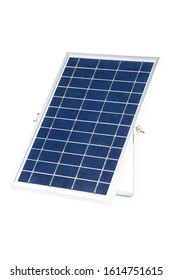 Small portable Solar Cell Panel pad Power Module for Mini Charging System or LED Spotlight on white background.