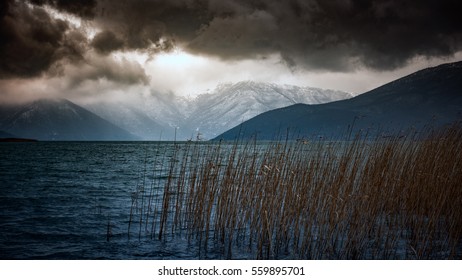 Small Prespa Lake In Winter