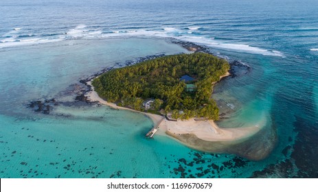 Small Private Island From Bird Eye View