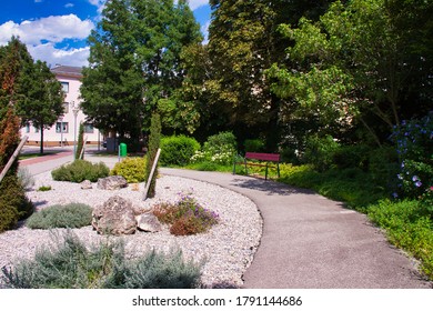 Small Public Garden In The Inner City Of Wiener Neustadt, Austria