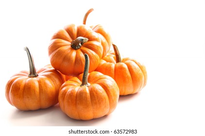 Small Pumpkins On White On White