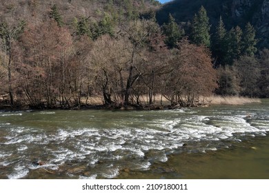 Small Rapids On The Nahe Near Bad Munster Am Stein - Germany In Spring 