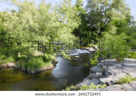 Small rapids on a river