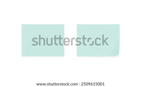 A small rectangular sticky note with a shadow. Green color