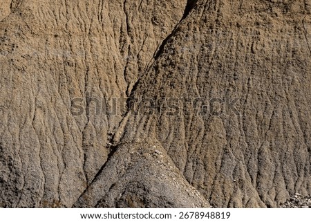 Small rills create a pattern on a hillside in Big Bend National Park, Texas.