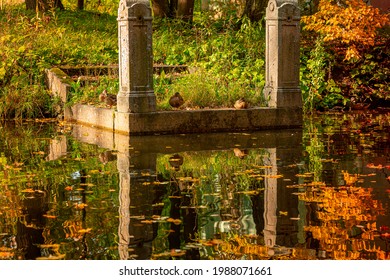 Small River Boat Pier On The Lake