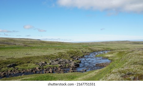 Small River In Central Iceland