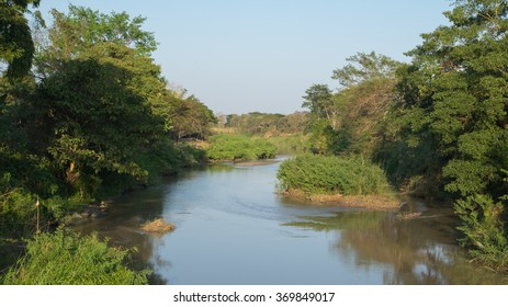 Small River Rural Villages Thailand Dry Stock Photo 369849017 ...