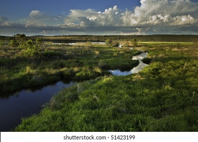 A small river winding through the limpopo lansdscape - Shutterstock ID 51423199