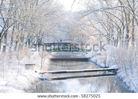 Small river in winter