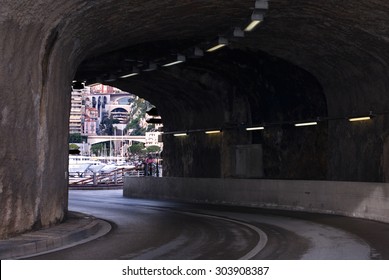 A Small Road Tunnel In Monte Carlo, Monaco