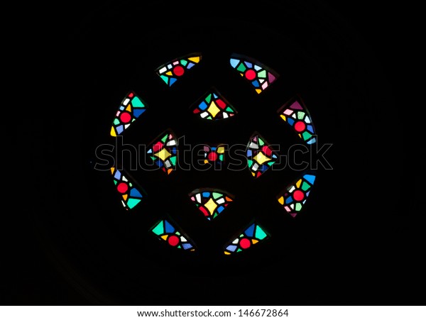 Small Round Stained Glass Window Monastery Stock Photo Edit Now 146672864