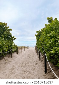 Small sandy path to get to the beach