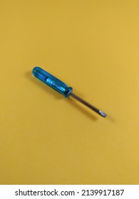 Small Screwdriver With Blue Handle