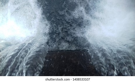 The small separated waterfall of a river