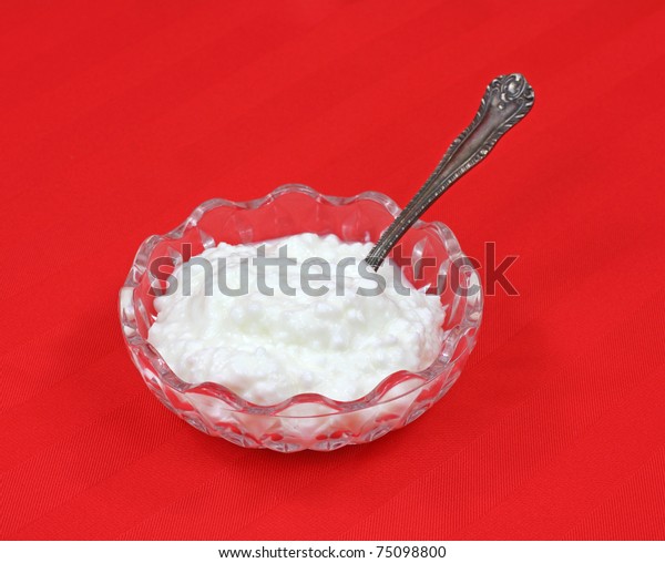 Small Serving Cottage Cheese Spoon Small Stock Photo Edit Now