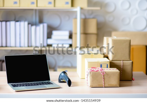 Small Shipping Office Home Office Laptop Stock Photo Edit Now