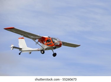 Small Single Engine Aircraft With Surveillance Camera