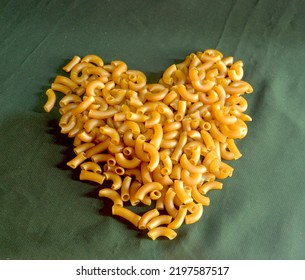 Small Size Raw Macaroni Shaped Like A Heart