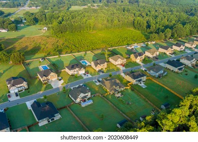 Small Sleeping Area Landscape Boiling Springs Town A Roofs The Houses Of A Above Aerial View In South Carolina USA