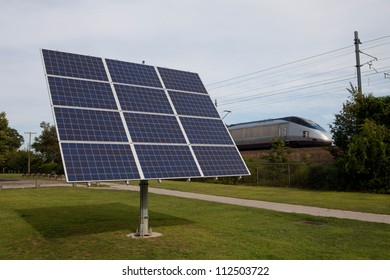 Small Solar Panel Next Train Tracks Stock Photo 112503722 | Shutterstock