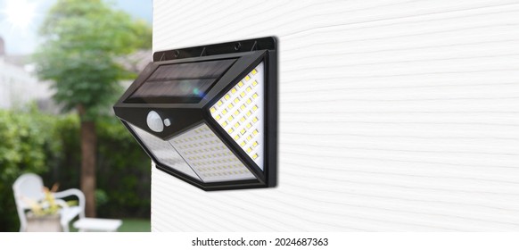 Small Solar Powered Led Light With Motion Sensor	