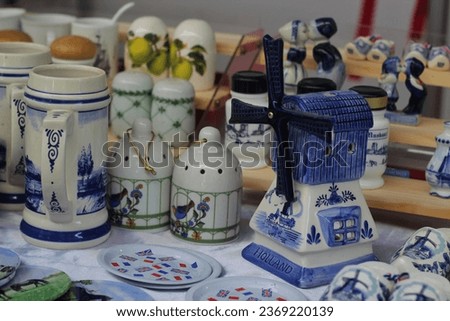 Small souvenirs on display for sale